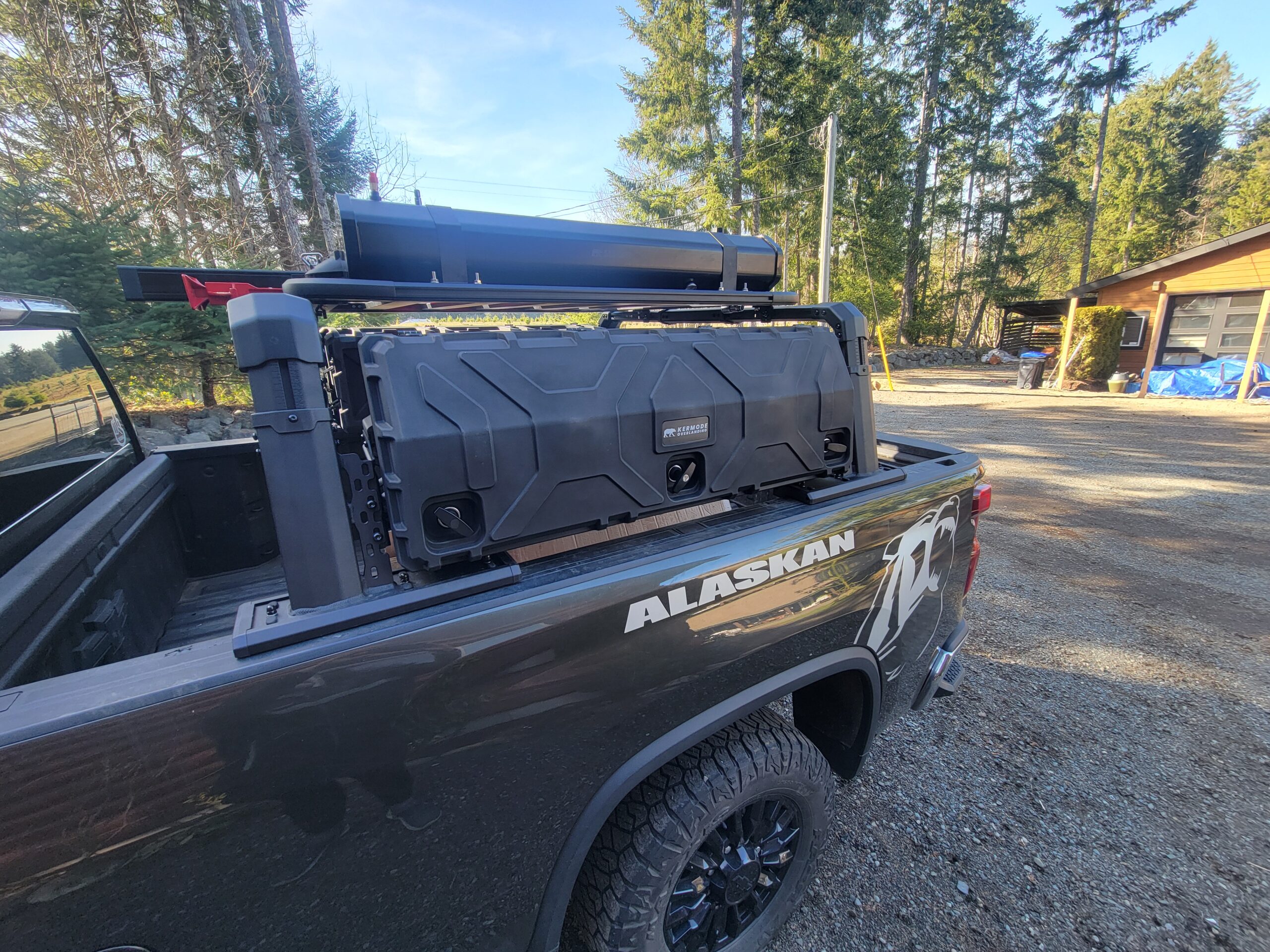 Over Bed Rack Overland Pod Truck Bed Rack System (square bar ends) Large Storage ...