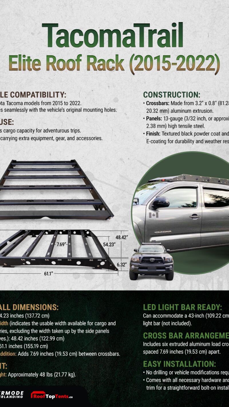 TacomaTrail Elite Roof Rack