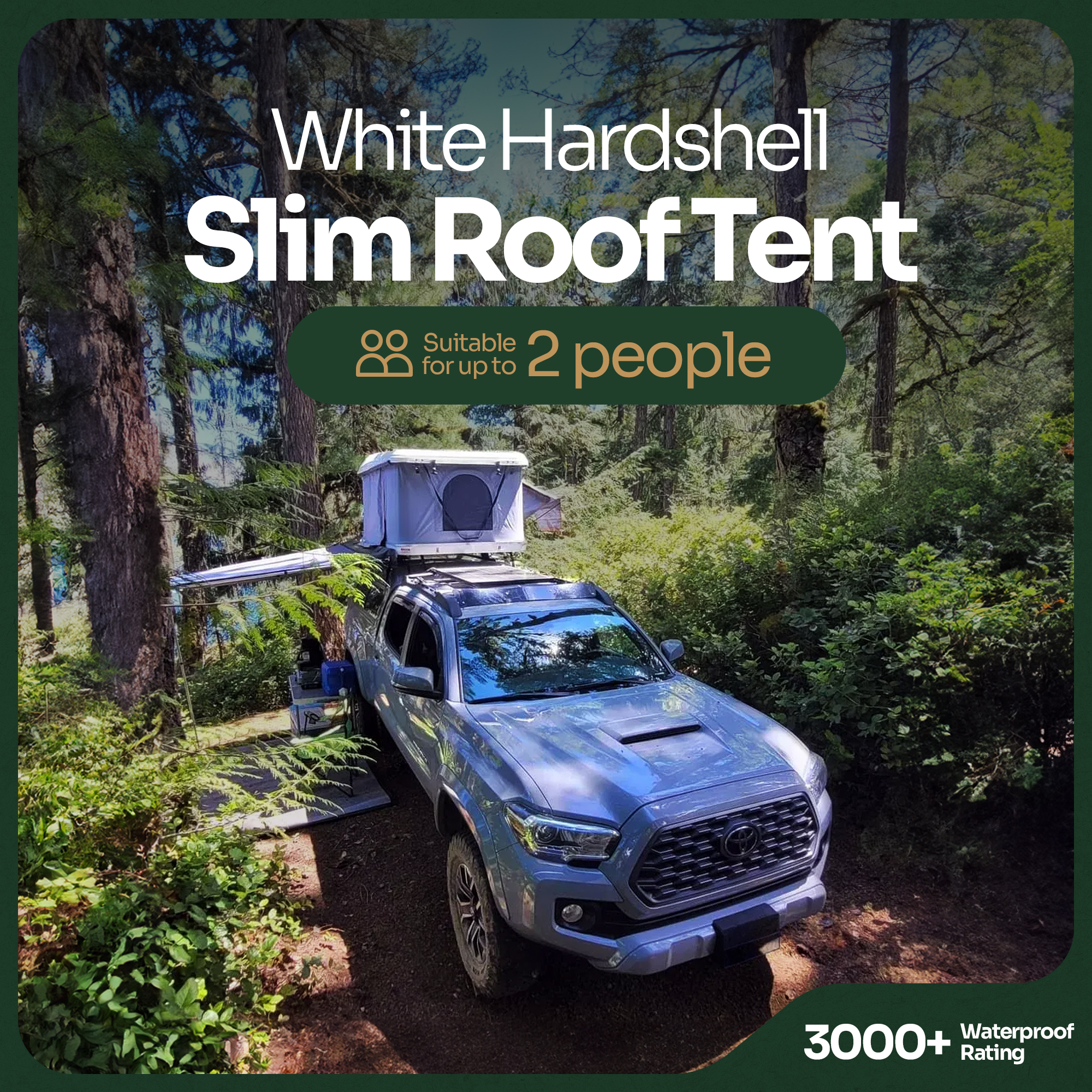 White Hardshell Slim Roof Tent