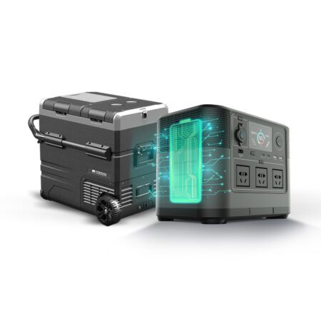 55L Dual-Zone Fridge/Freezer + 1200W Power Station Bundle