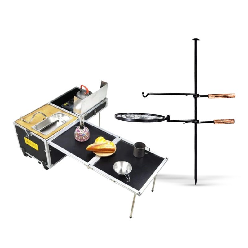 Mobile Kitchen + Camping Grill Bundle
