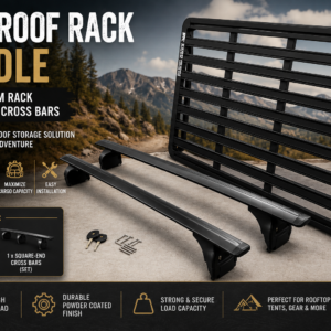 Jeep Wrangler Roof Platform Rack + Gladiator Square-End Roof Cross Bars Bundle